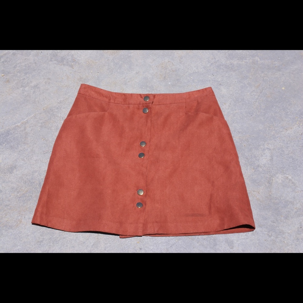 Faux Suede Skirt